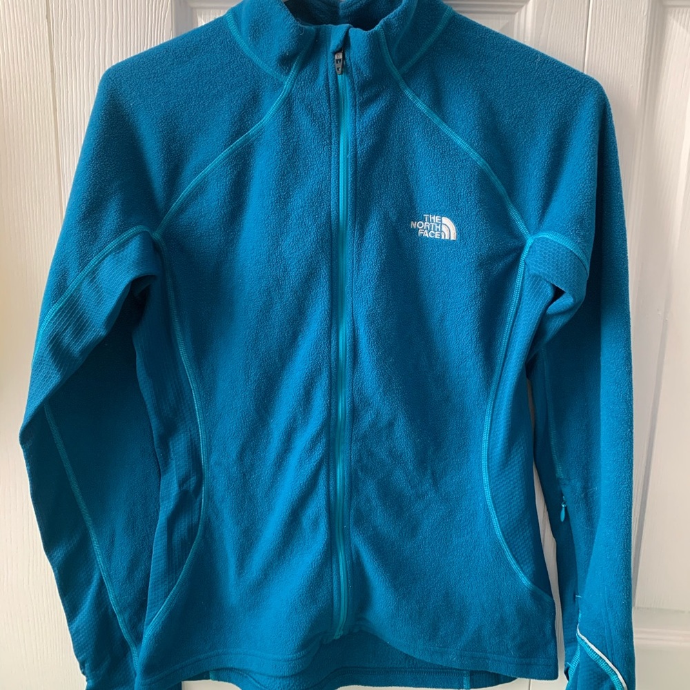 Blue north face full zip jacket